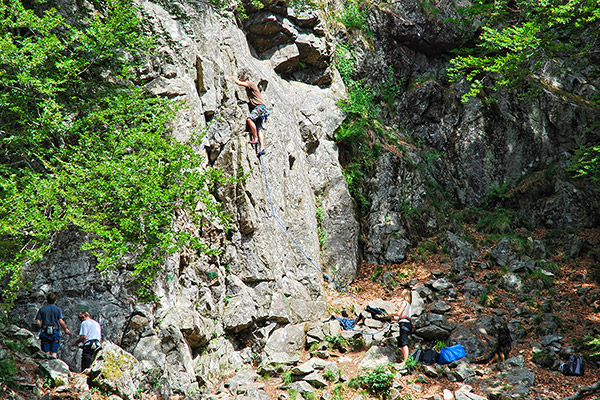 Klettern am Harzlochfelsen